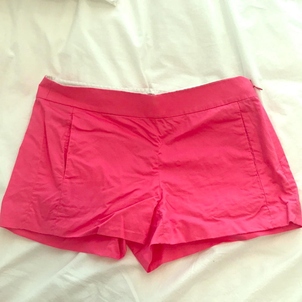 Neon pink shorts from Jcrew